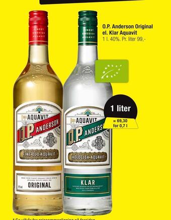 Calle O.p. anderson original el. klar aquavit tilbud