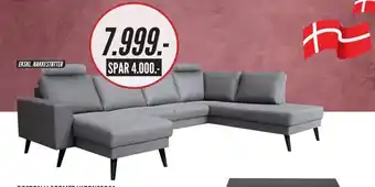 My Home Boston u-formet hjørnesofa tilbud