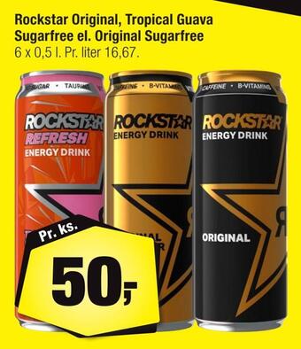 Rockstar original, tropical guava sugarfree el. original sugarfree