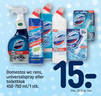 REMA 1000 Domestos wc rens, universalspray eller toiletblok tilbud
