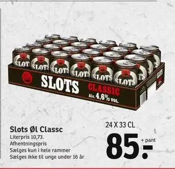 SPAR Slots øl classc tilbud