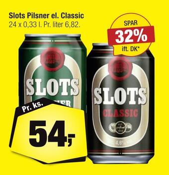 Calle Slots pilsner el. classic tilbud