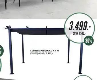 My Home Lumiere pergola 3 x 4 m tilbud