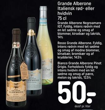 REMA 1000 Grande alberone italiensk rød- eller hvidvin tilbud