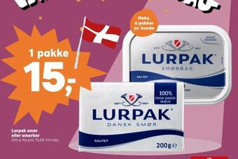 SuperBrugsen Lurpak smør eller smørbar tilbud
