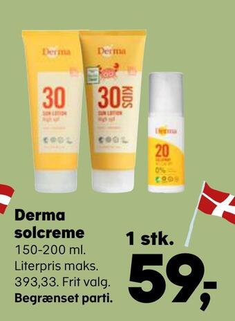 SuperBrugsen Derma solcreme tilbud