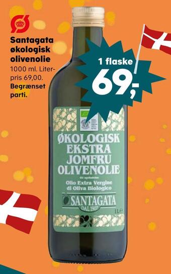 SuperBrugsen Santagata økologisk olivenolie tilbud
