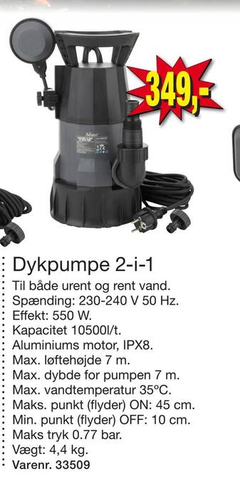 Harald Nyborg Dykpumpe 2-i-1 tilbud