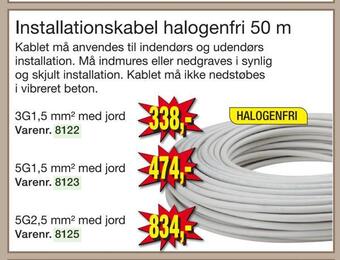 Harald Nyborg Installationskabel halogenfri 50 m tilbud