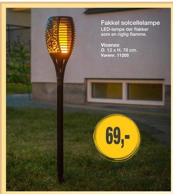 Harald Nyborg Fakkel solcellelampe tilbud