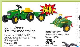 John deere traktor med trailer