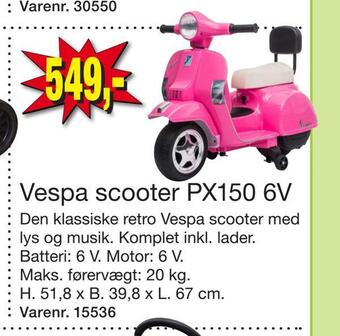 Harald Nyborg Vespa scooter px150 6v tilbud