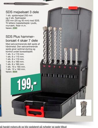 Harald Nyborg Sds plus hammerborsæt 4 skær 7 dele tilbud