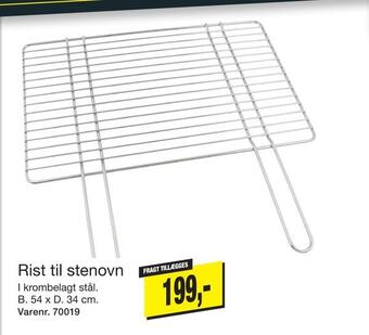 Harald Nyborg Rist til stenovn tilbud