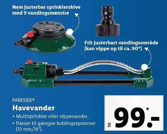 Lidl Parkside havevander tilbud