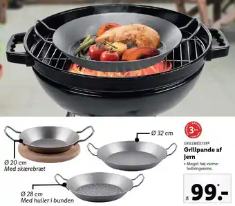 Lidl Grillmeister grillpande af jern tilbud
