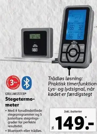 Lidl Grillmeister stegetermometer tilbud