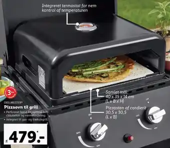Lidl Grillmeister pizzaovn til grill tilbud