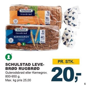 Let-Køb Schulstad levebrød rugbrød tilbud
