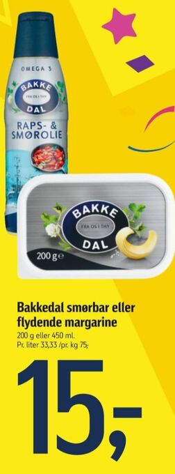 Føtex Bakkedal margarine-flydende tilbud