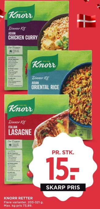 MENY Knorr pastaretter tilbud