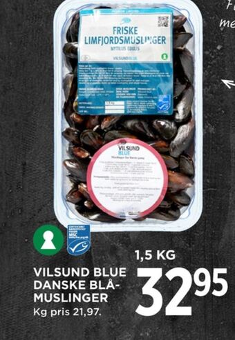 MENY Vilsund blue muslinger tilbud