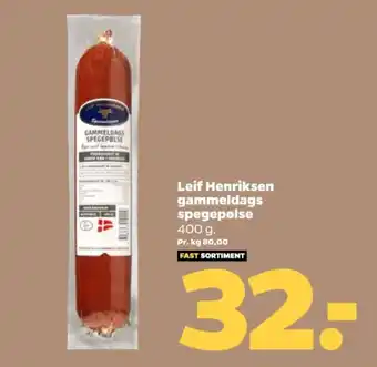 Leif henriksen spegepølse