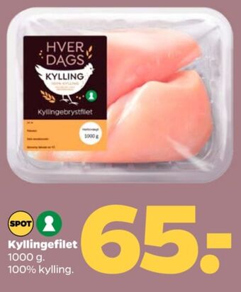 Netto Hverdags kyllingebrystfilet tilbud