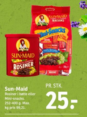 SPAR Sun maid rosiner tilbud