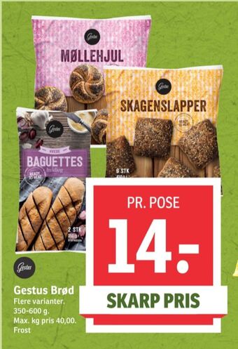 SPAR Gestus rundstykker tilbud