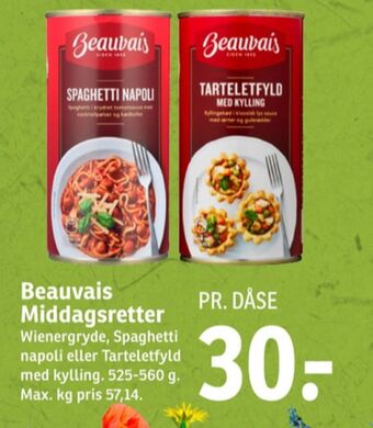 SPAR Beauvais tarteletfyld med kylling tilbud