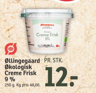 SPAR Øllingegaard creme fraiche 9 % tilbud