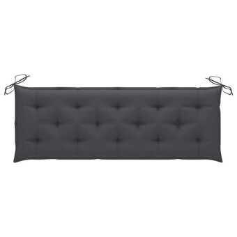 Hynde til havebænk 150x50x7 cm stof antracitgrå