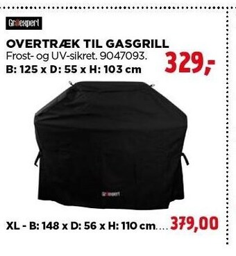 Overtræk til gasgrill