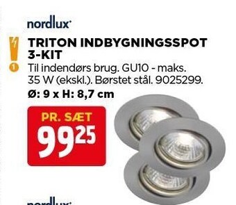 jem & fix Triton indbygningsspot 3-kit tilbud