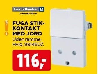 jem & fix Fuga stikkontakt med jord tilbud