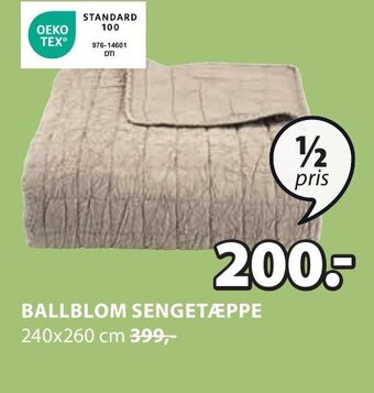 JYSK BALLBLOM SENGETÆPPE tilbud
