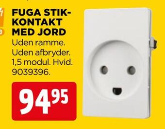 jem & fix Fuga stik kontakt med jord tilbud