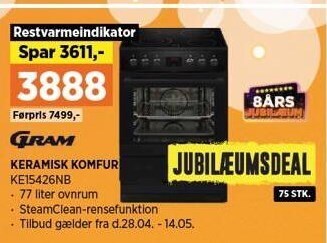 Power Keramisk komfur tilbud