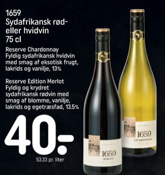 REMA 1000 Ukendt sydafrikansk rødvin tilbud