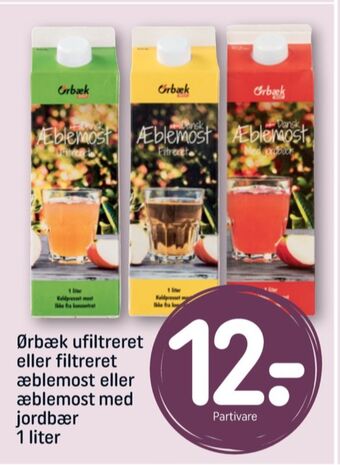 REMA 1000 Ørbæk æblemost filtreret tilbud