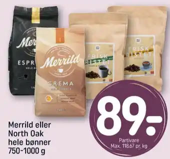 REMA 1000 Crema kaffebønner tilbud