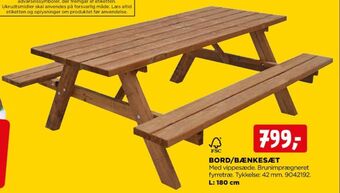 jem & fix Ukendt bord/bænkesæt tilbud