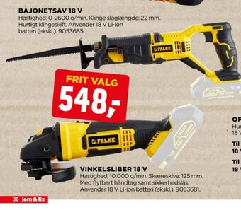 jem & fix Falke vinkelsliber tilbud