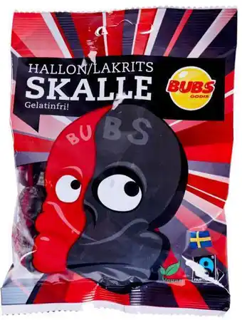 REMA 1000 Hallon/lakrids skalle, 90 g tilbud