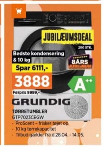 Power Grundig tørretumbler tilbud