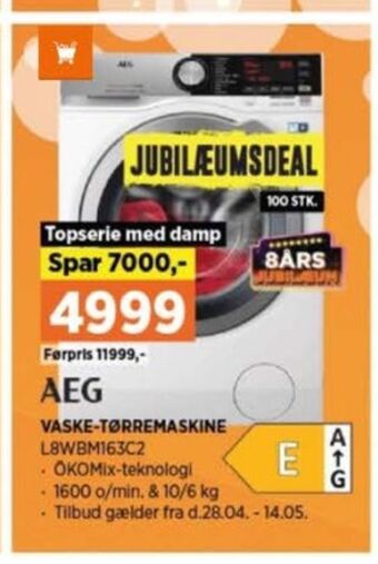 Power Aeg vaske-/tørremaskine tilbud