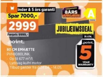 Power Point emhætte tilbud