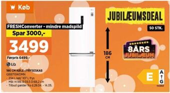 Power Lg køle/fryseskab tilbud