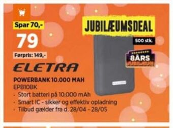 Power Eletra powerbank tilbud